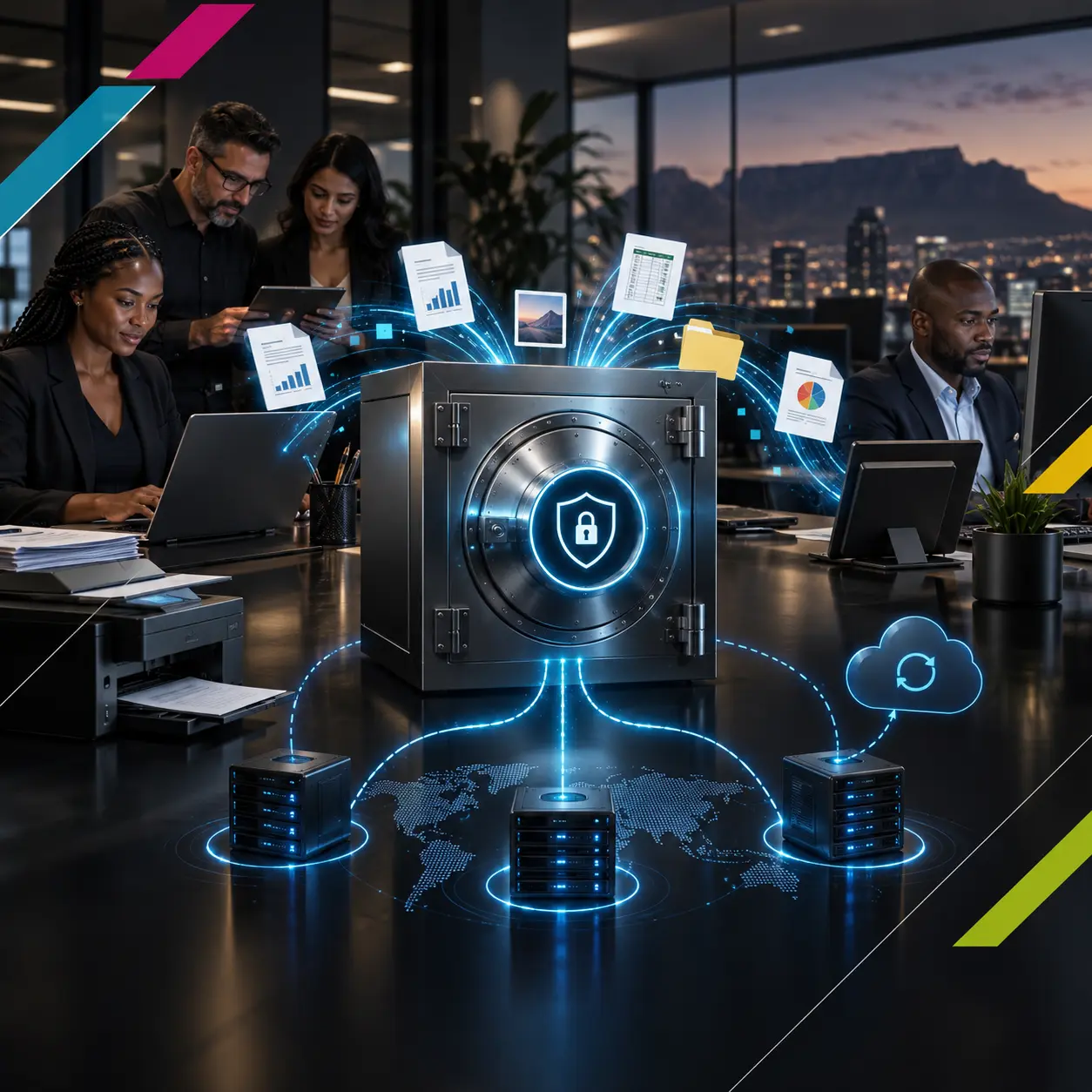 Primeworks editorial graphic: Protect Your Business with Secure Data Backup